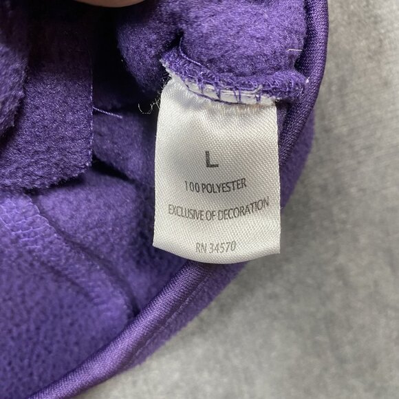 Jason Maxwell Womens Purple Fleece Vest Size Large Full Zip With Pockets - Picture 3 of 10